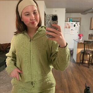 Women’s Small/Medium Green Billabong Towel Textured Track Suit